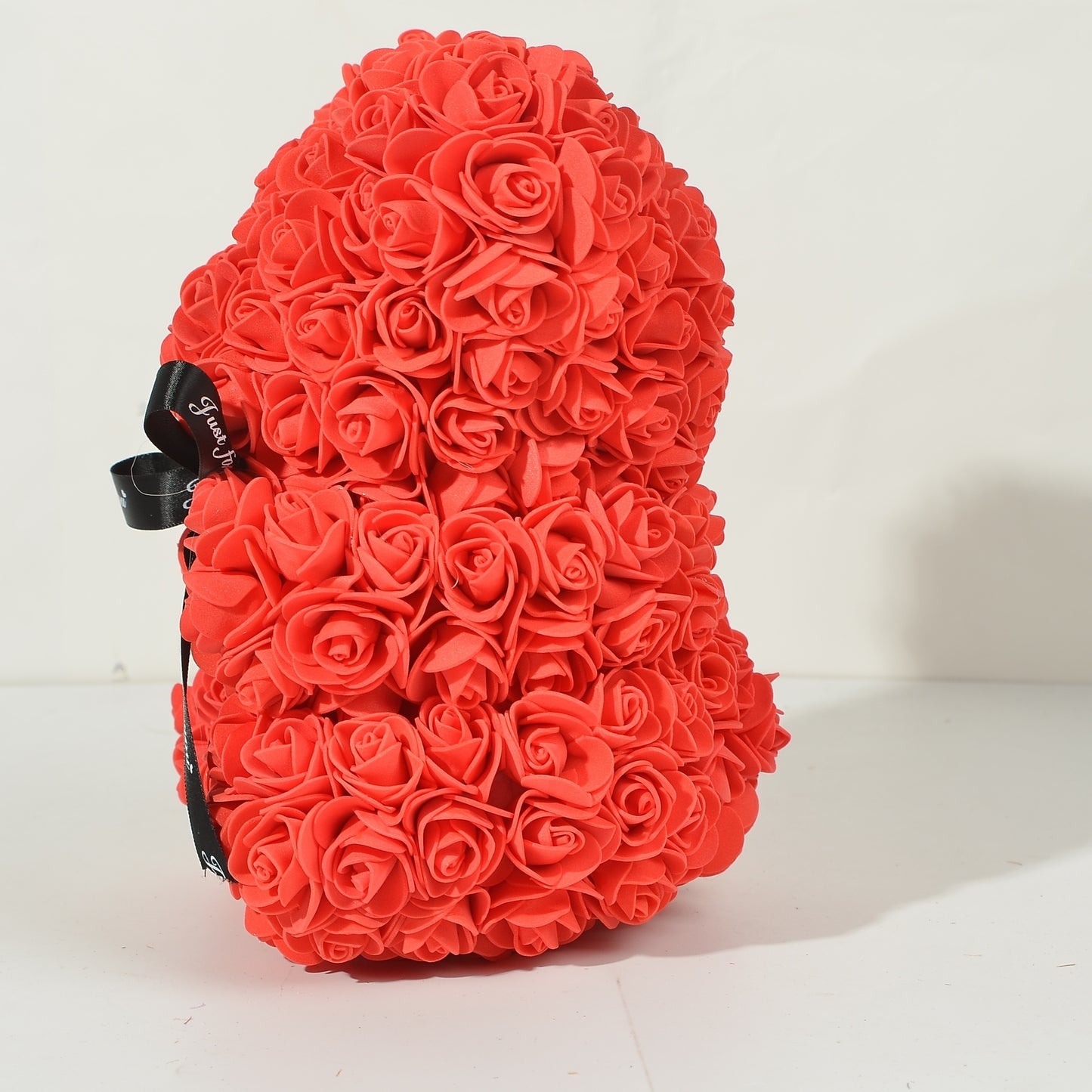 Rose bear made of foam flowers, perfect for Valentine's Day, Mother's Day, anniversaries, weddings. Size: 16.99*22.99cm. Great gift for birthdays.