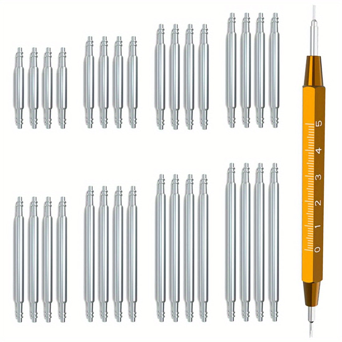 Набор инструментов для замены ремешка часов включает 33 предмета и включает в себя инструмент для пружинных штанг, а также 32 прочные стальные штифта для ремешков часов. Это идеальный подарок для любителей часов.