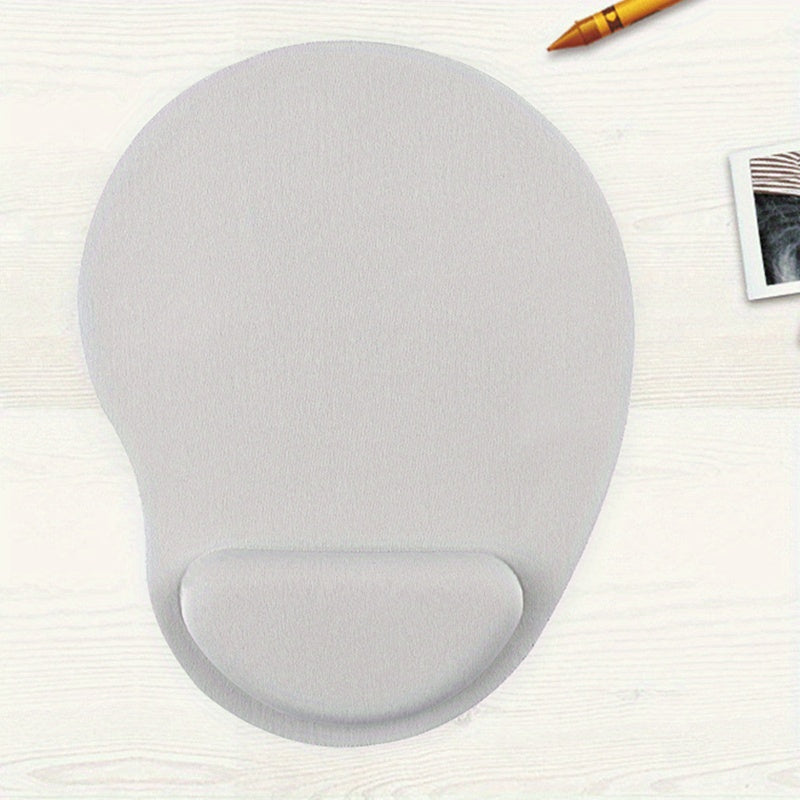 Ergonomic EVA wrist cushion with memory foam mouse pad for comfortable desk support in office or computer use.