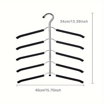 1-piece Multi-functional Clothes Hanger with Traceless Sponge, 360° Rotating Hanging Rack, Space-saving Multi-layer Clothes Support, T-shirt Drying Rack, Wardrobe Organizer, Bedroom and Dorm Accessories, Storage and Organization Solution