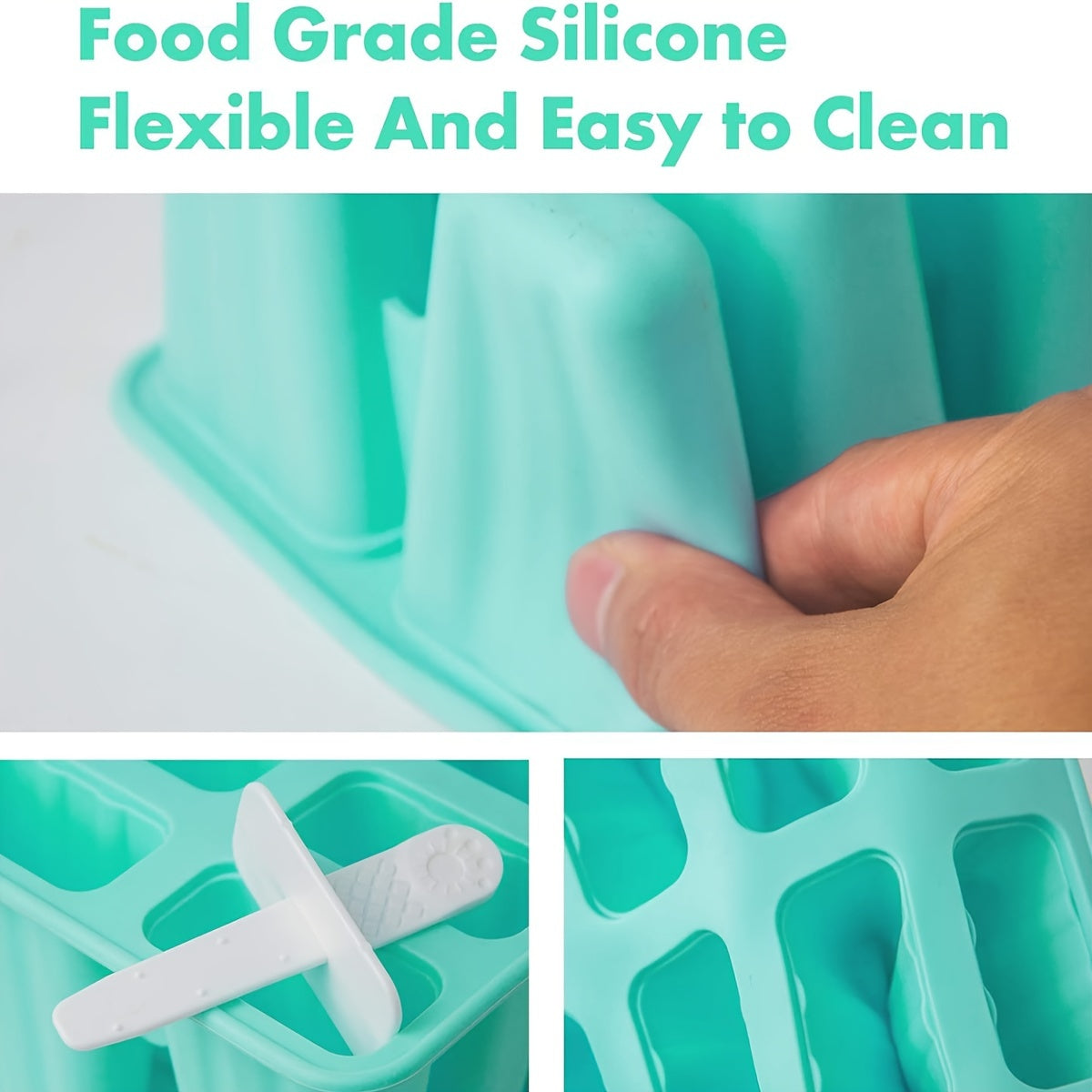 1 Popsicle Mold Set - Create unique frozen treats with this versatile silicone mold for ice cream, popsicles, and more. This household essential is perfect for making safe and delicious desserts. A must-have for any kitchen!