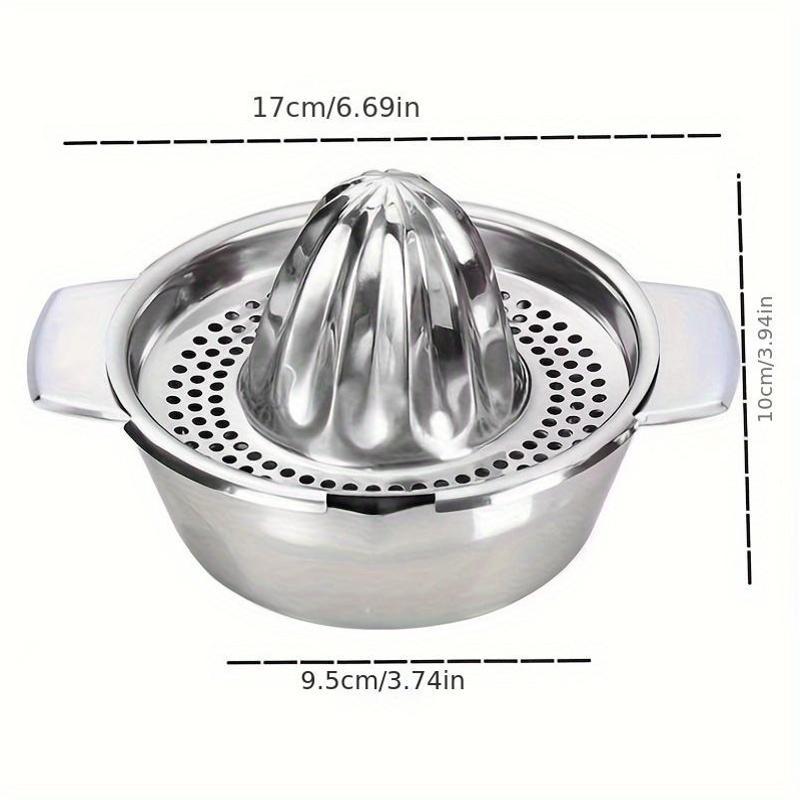 Durable Stainless Steel Manual Citrus Juicer Set - Versatile Lemon & Orange Squeezer, Kitchen Tool for Fresh Juice