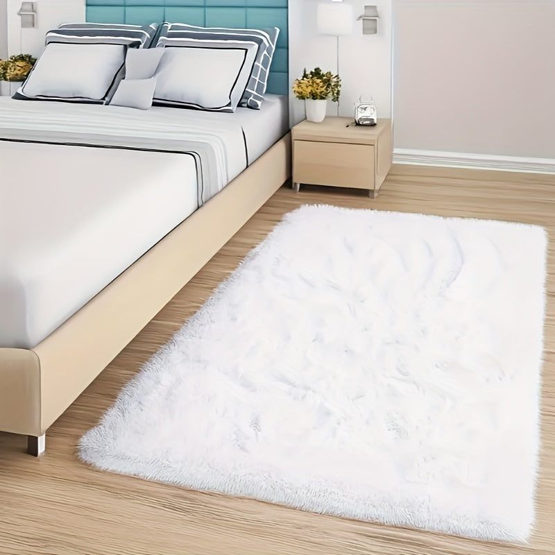 Plush and Cozy Area Rug for Living Room and Bedroom - Luxuriously Soft, Fluffy Polyester Carpet with Non-Slip Backing for Home Decor