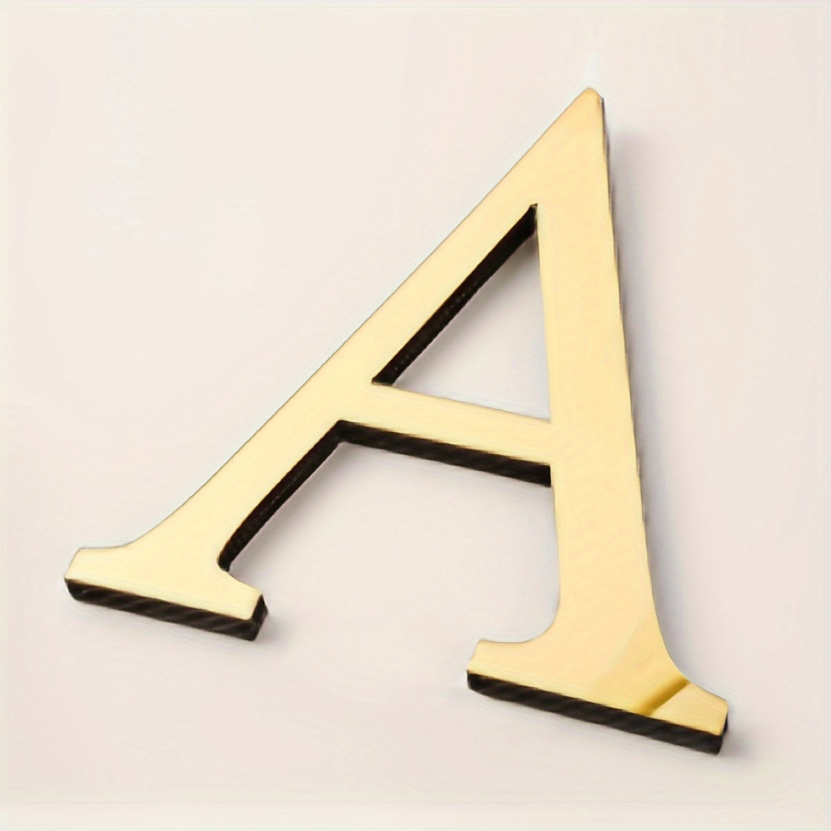 Chic 3D Acrylic Mirror Alphabet Wall Decals - Golden & Silver, Self-Adhesive Letter Stickers for Modern Home Decor