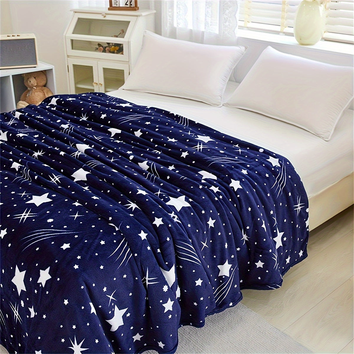 Stay cozy with our versatile Meteor Pattern Bed Blanket - perfect for your sofa, couch, office bed, camping trips, and travel adventures. This soft and warm fleece blanket makes a great gift for any occasion!