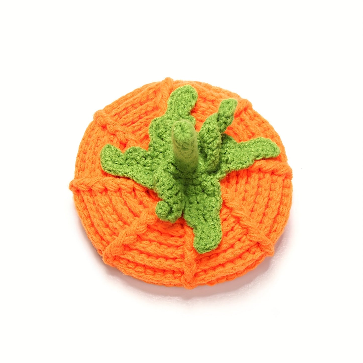 Charming handmade pumpkin hat for children - Ideal Halloween present, made of yellow polyester