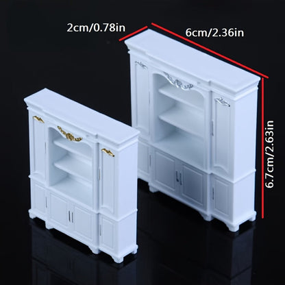 Stylish Small Furniture Set - White Bookcase & Cabinet Combo, Ideal for Home Decoration in Any Space