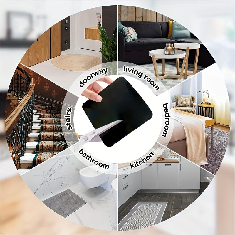 Prevent Carpet Slipping with Our Durable Anti-Slip Stickers - Ideal for Living Room, Dining Room, and Bathroom - Works on Ceramic Tiles and Wooden Floors - Say Goodbye to Carpet Moving and Rolling - Innovative Solution without the Need for Drilling