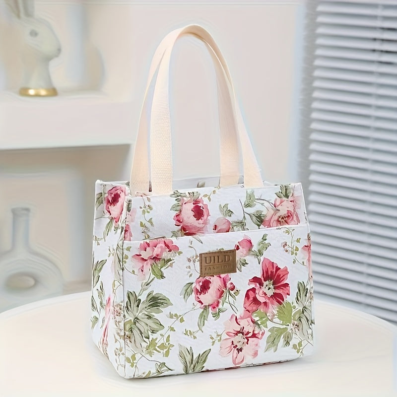 Stay stylish and organized with our large capacity insulated lunch bag. The aluminum foil lining keeps your food fresh all day, making it perfect for work, travel, or picnics. Choose from a variety of floral designs to suit your personal style. Stay