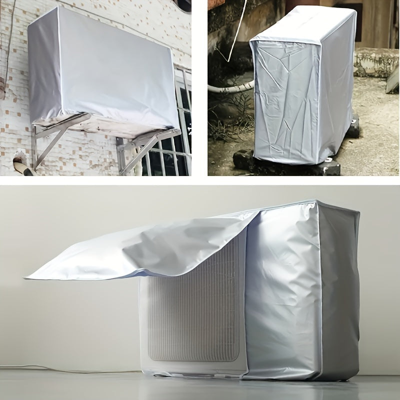 Cover your outdoor air conditioner with this sunproof and waterproof cover. It is dustproof and has a strong bearing force for added durability. The cover also provides thermal insulation and snow blocking, making it perfect for hanging AC units. It is a