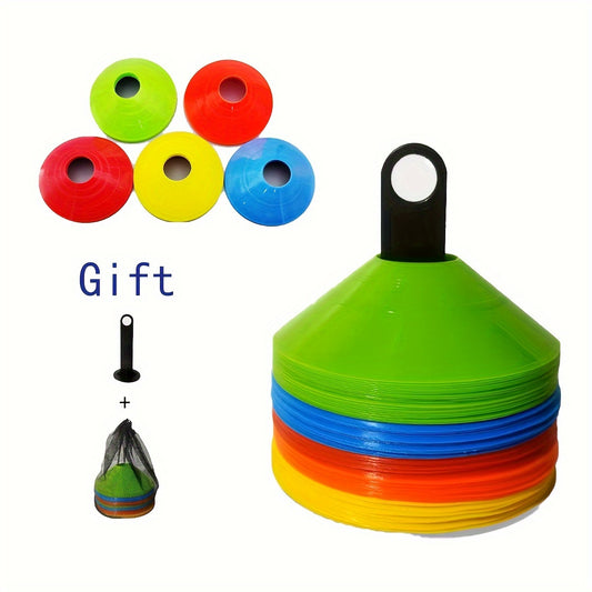 PE Football Training Equipment available in 5/10/20/50pcs sets with Thickened Round Mouth Logo Discs, ideal for outdoor sports.