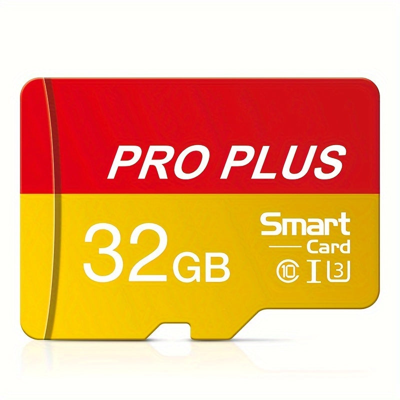 256GB Class10 U3 UHS-I TF memory card for 4K HD with SD adapter in yellow and red.