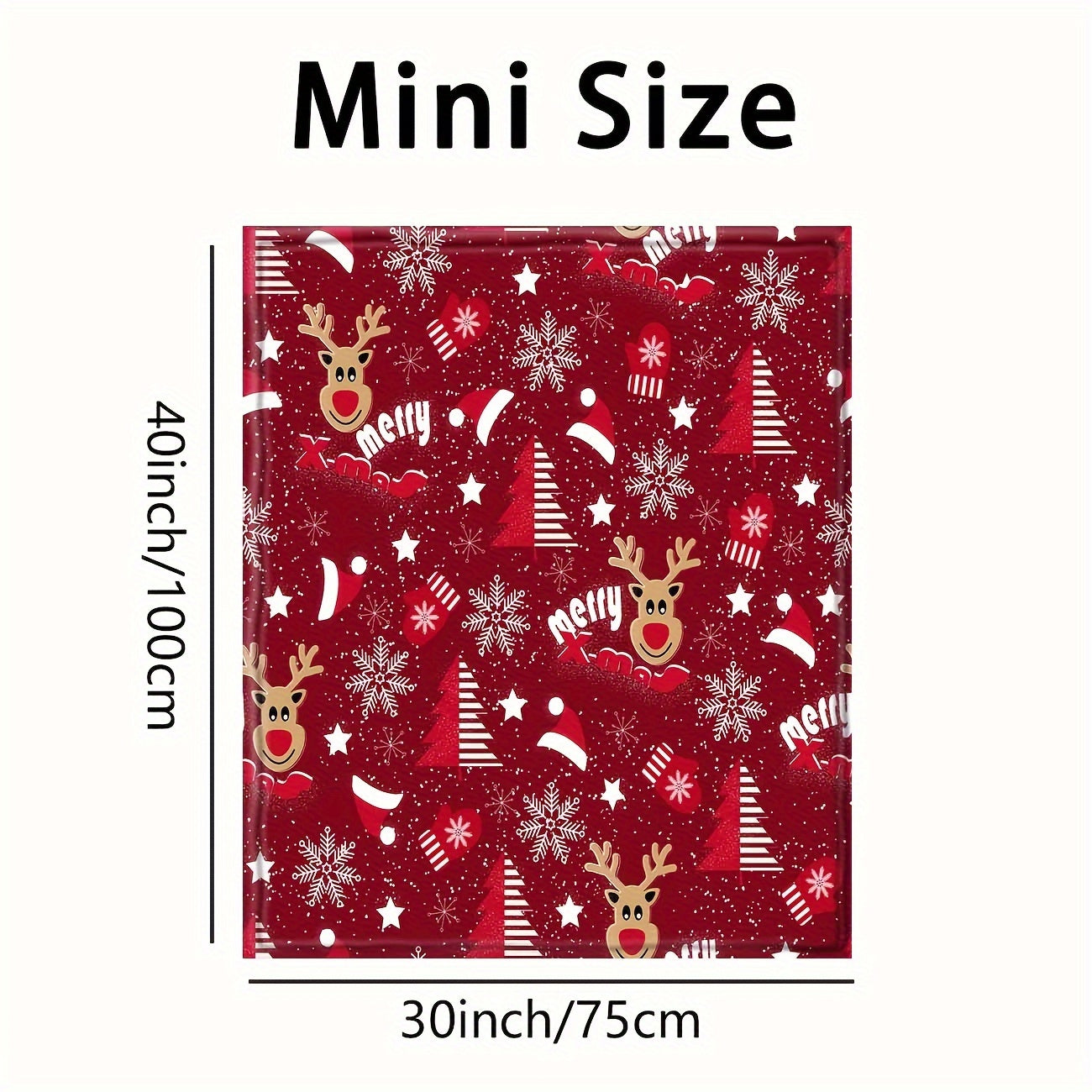 Get into the holiday spirit with this cozy Christmas blanket featuring a festive reindeer and snowflake design. Made from soft and warm flannel, this throw is perfect for snuggling up on the sofa or bed. It also makes a great holiday gift and is machine