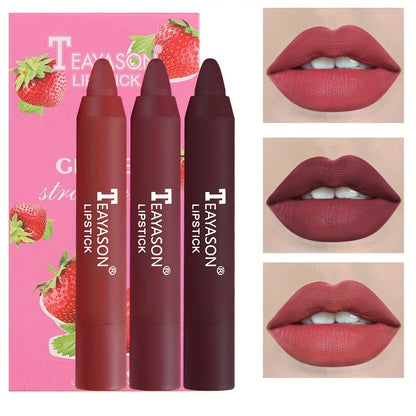 3-piece Nude Matte Lip Set - Perfect Valentine's Day Gift