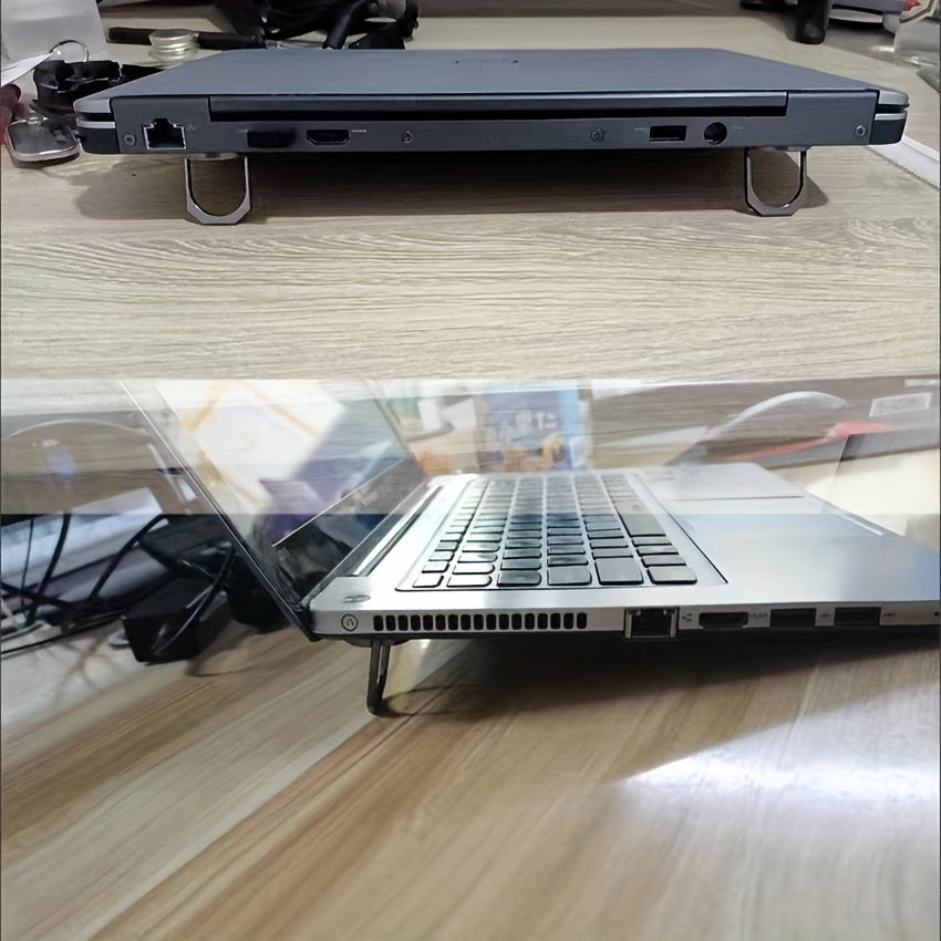 Invisible Metal Laptop Stand: Mini, Portable, Height-adjustable Cooling Rack