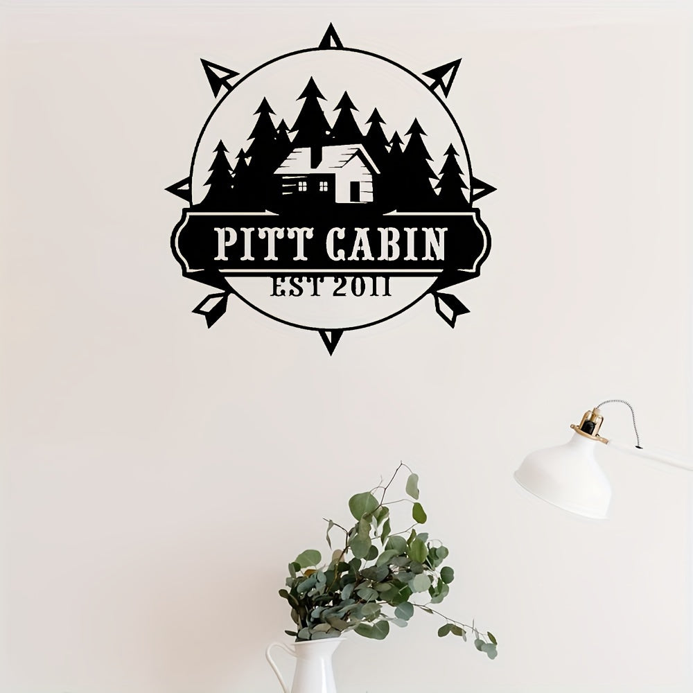 Personalized Rustic Metal Wall Sign with Split Lettering - Customize Your Cabin Decor - Durable Outdoor Home Art - Great Gift Option