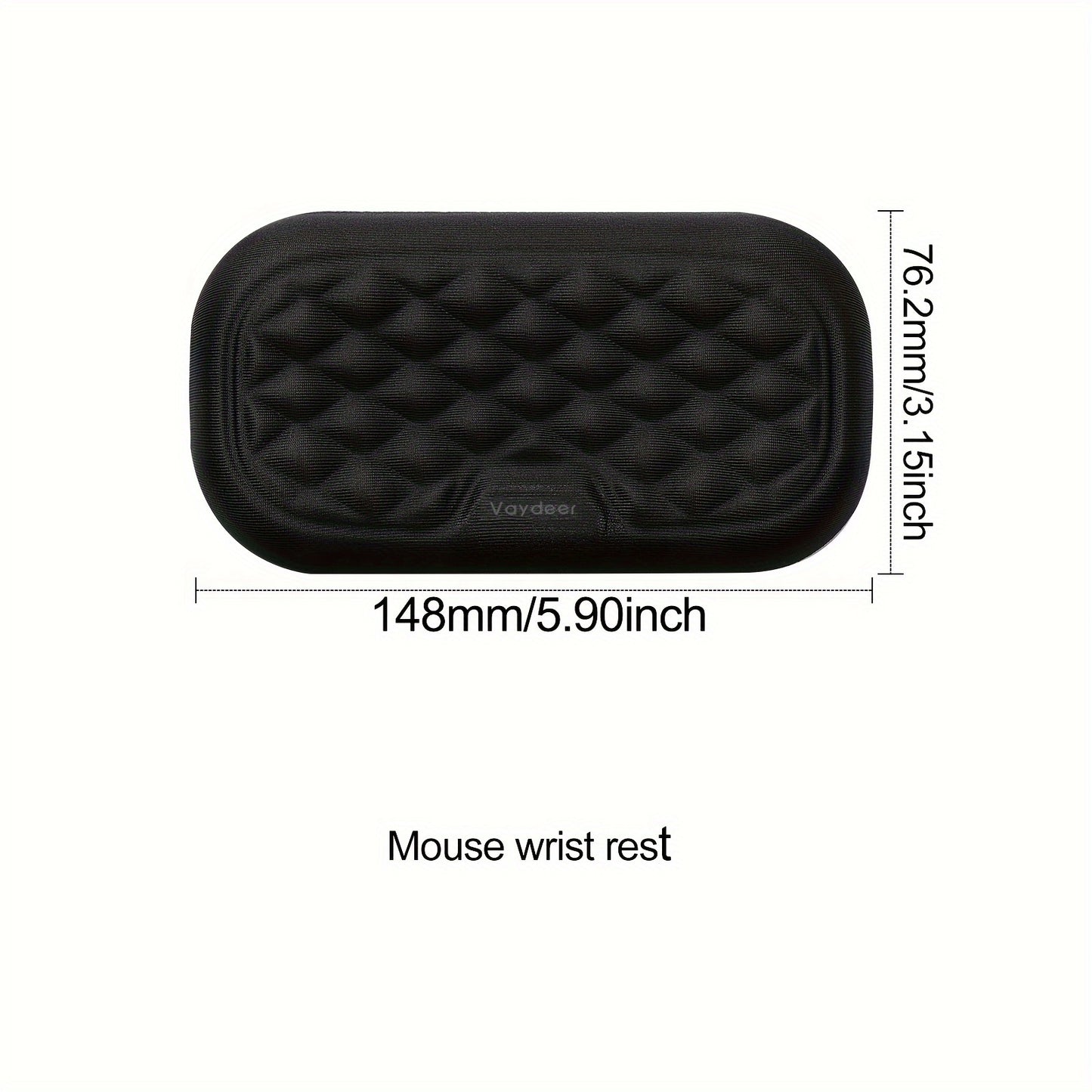 Ergonomic keyboard and mouse wrist rests for comfortable typing and mousing.