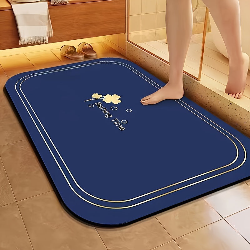 The 1pc Diatom bath mat is incredibly absorbent, quick-drying, soft, and comfortable. With its anti-slip feature, it is perfect for household bathroom carpets, kitchen and laundry room carpets, and home decor.