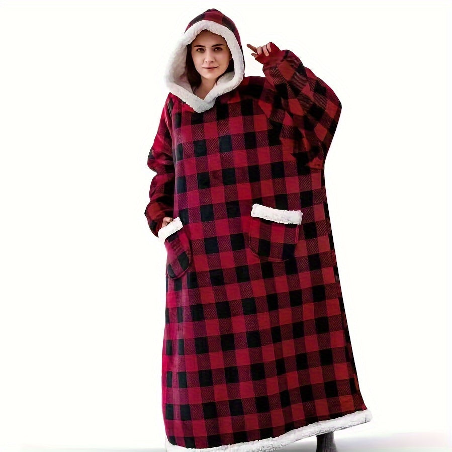 Stay cozy and warm with our Wearable Blanket Hoodie for Women and Men. This Super Warm and Cozy Giant Blanket is made from thick fleece, making it the perfect gift for Boys, Girls, and Adults.