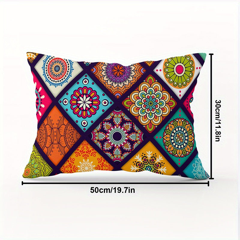 Bohemian-style pillowcase adds elegance and style to your home décor.