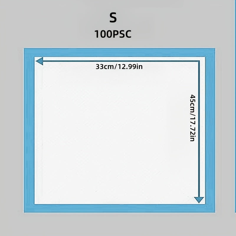 Lightweight disposable absorbent pads for cats and dogs, with waterproof and quick-dry features. Ideal for training puppies to use the bathroom. Available in 20/40/50/100 sheets. Great pet