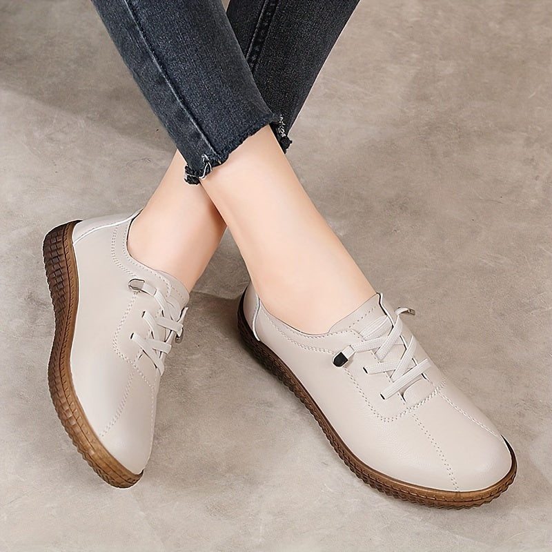 Women's Fashion & Casual Flat Lace-up Oxfords with Durable Sole for Daily Wear