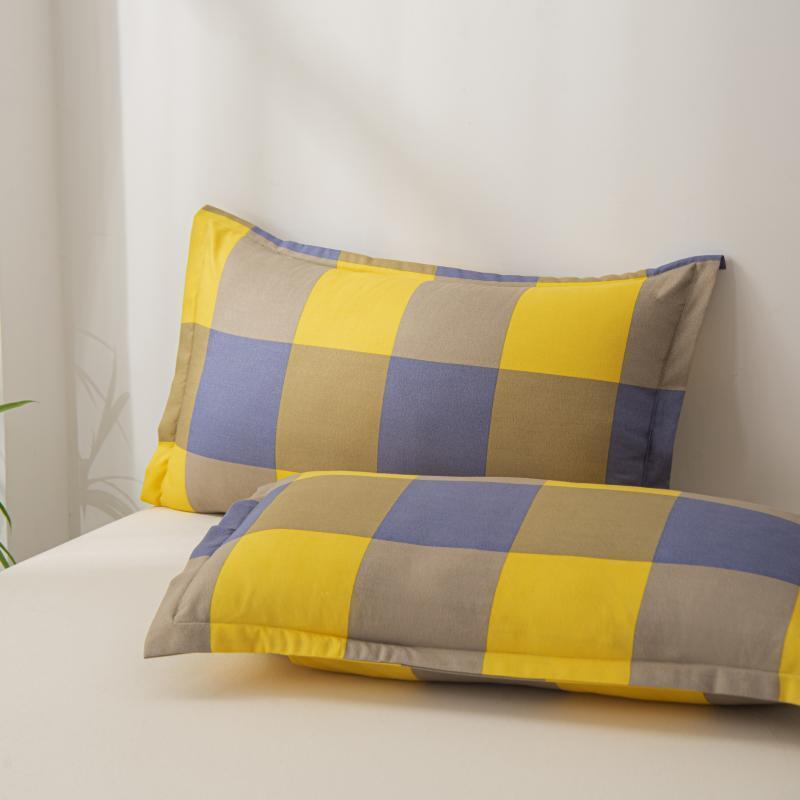 Set of 2 high-quality pillowcases with a soft sanded finish, featuring plant, plaid, floral, and geometric prints. Pillowcases do not include pillow core.