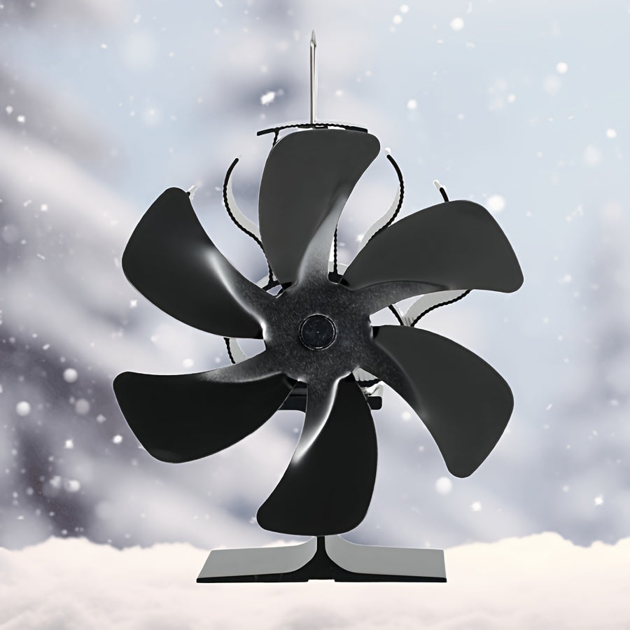 Wood Stove Fan with 6 Blades, Heat-Powered - No Electricity Needed, Great for Firewood and Gas Heating - A Fantastic Gift for Thanksgiving, Halloween, Christmas