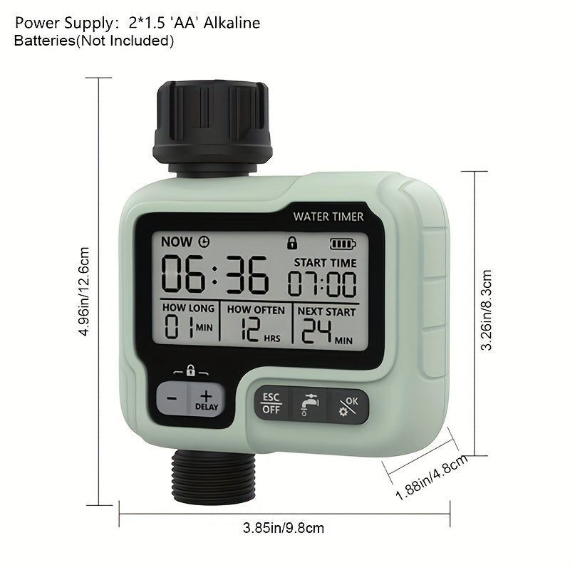 1pc HCT-322 Intelligent Sprinkler Timer for Outdoor Garden Watering, Saves Water and Time