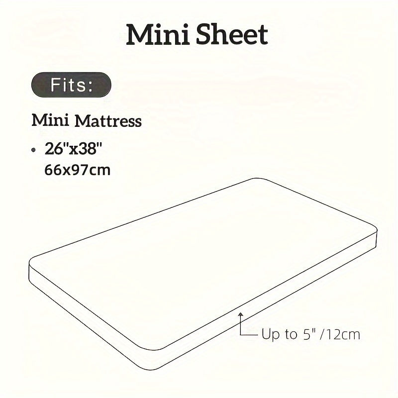 Mini Mattress Sheets - Set of 2, Soft, Machine Washable, Comes in Two Colors Per Pack - Perfect for Changing