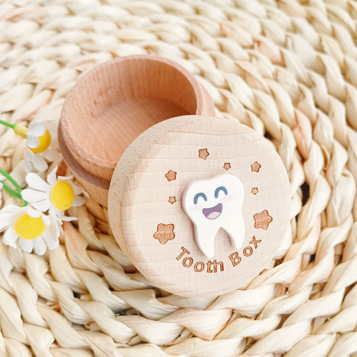 Capture Precious Moments with Cherished Memories Wooden Tooth & Fetal Hair Collector - The Perfect Keepsake for Young Children, Great Birthday Gift for New Parents, and Charming Home Decor Piece