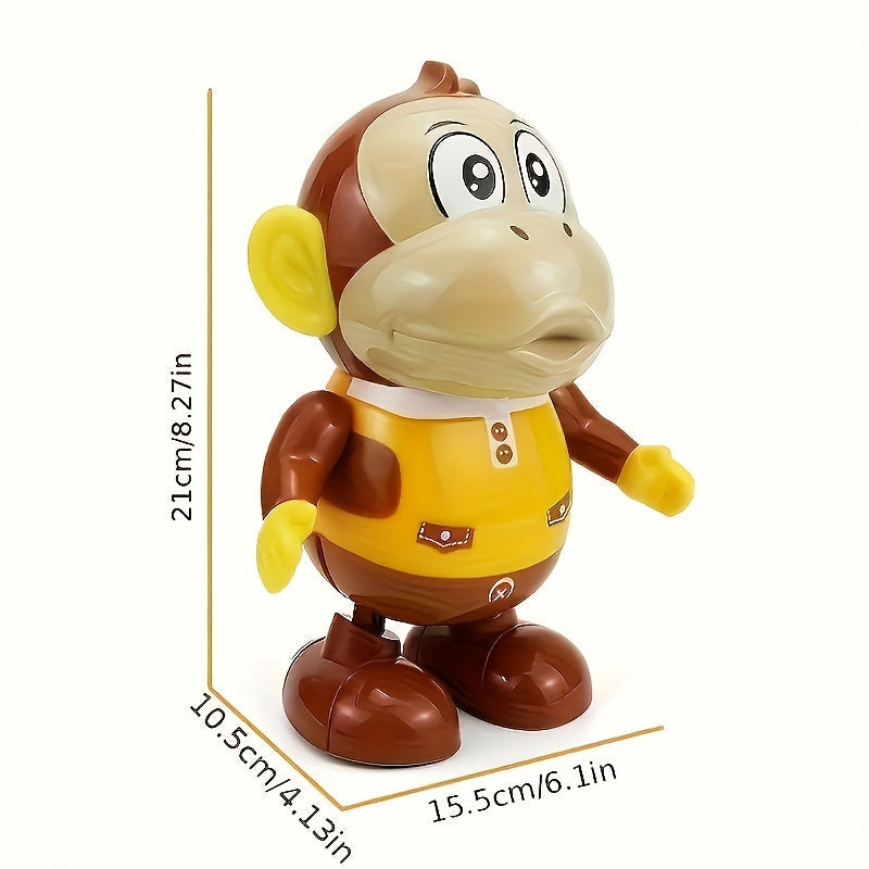 Engaging Dancing Monkey Toy with Lively Music & Lights - Adorable Robot Character for Kids Ages 0-3, Swinging, Walking, Nodding Actions, Sturdy Plastic Construction, Imported from China - Ideal Present for Kids