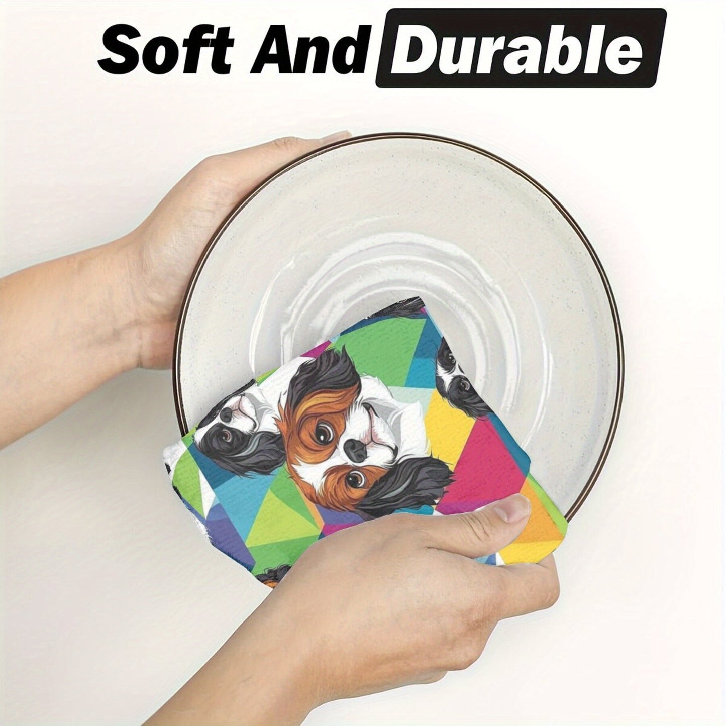 Two scouring pad dish cloths