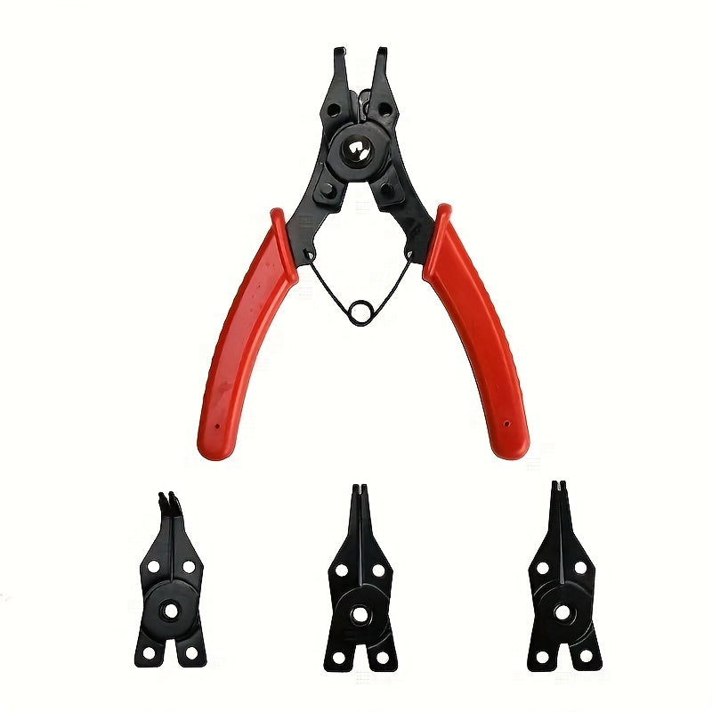 Oudisi 4-in-1 Circlip Pliers Set - Professional grade hand tool kit with interchangeable heads for retaining rings and clips.