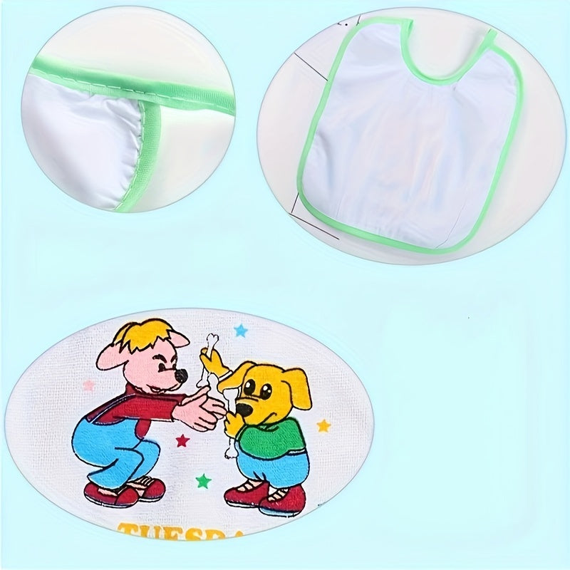 7 pieces of bibs for weekly use, including one daily non-weighted waterproof lace-up bib for babies. These bibs are perfect for keeping your baby clean and dry, serving as a saliva bib, newborn anti-spitting milk towel, and more.