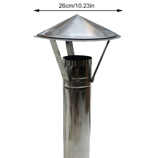 Stainless Steel Chimney Cover for Outdoor Garden Stoves: A Long-lasting Solution for Heat and Air Purification (Cover Only, Removable)