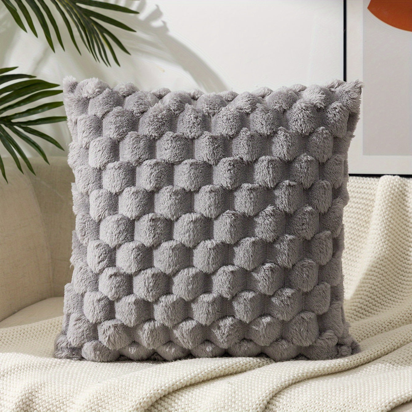 1pc Square Cushion Cover with zipper closure and single-sided print. Perfect for home, room, living, or bedroom decor (pillow core not included).