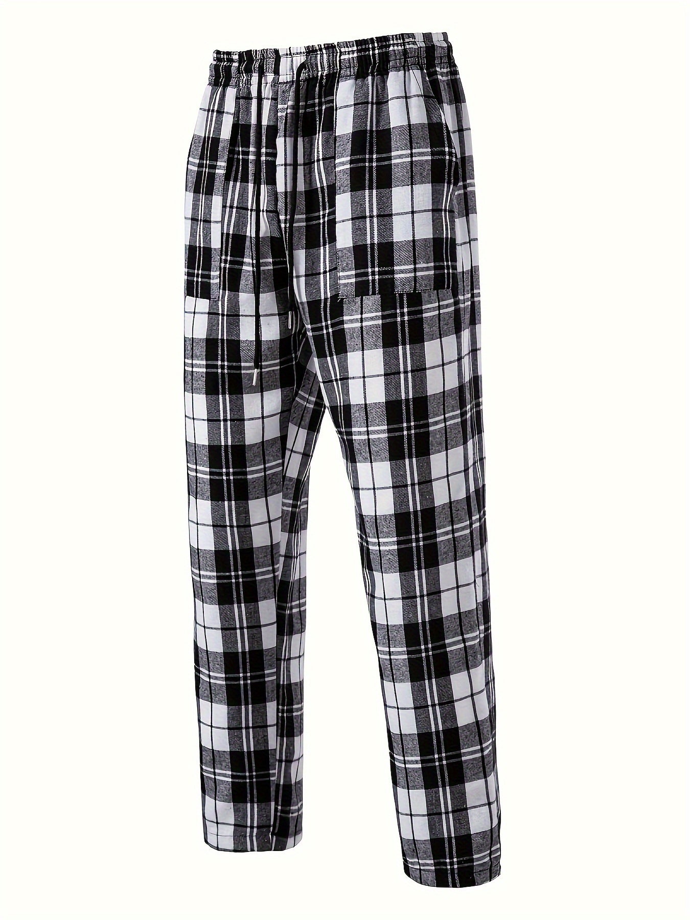 Men's Plaid Casual Home Pants