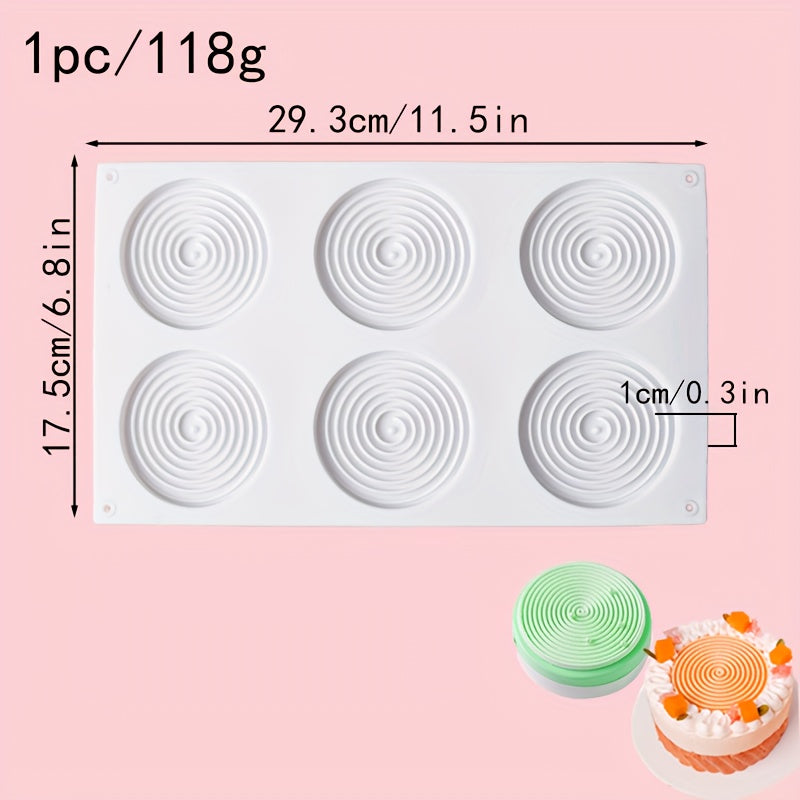 Silicone Mold for Round Ball Shape Cake Decorating Tools, Spiral Baking Mold for Making Cake Jelly Mousse French Dessert