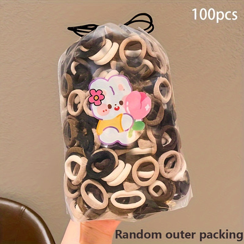 100/200 Youngsters Cute Elastic Hair Bands - Ideal Gift Choice for Girls' Hair Accessories