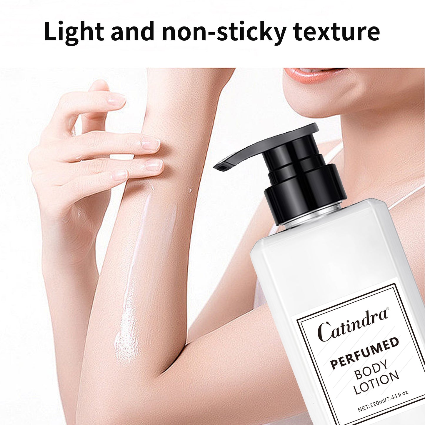 220ml perfumed body lotion for men and women, provides lasting fragrance and moisturizes skin.