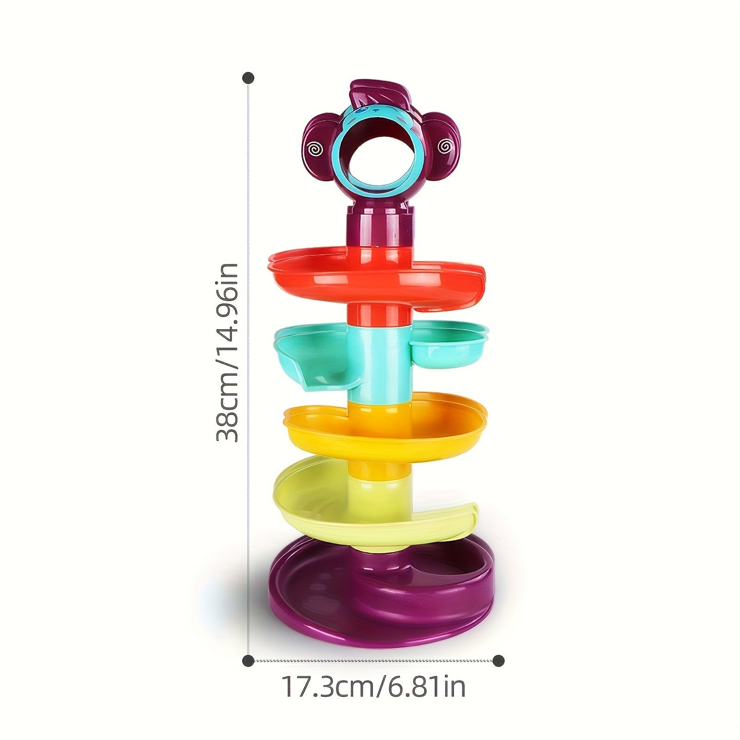 Entertaining Educational Tower of Fun: Rolling Ball Toy, Rotating Stacking Game – Perfect Gift for Holidays and Birthdays!