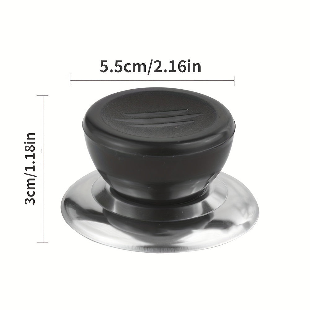 Set of 5 Pot Lid Knobs - Long-lasting Handle Attachments for Kitchen Pots and Pans, Made of PS & Stainless Steel, Providing Easy Grip Accessory for Glass, Bead Cap, and Pot Covers.