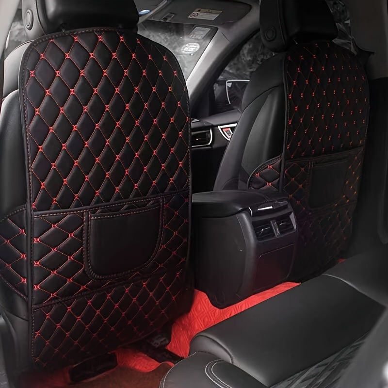 Protect your car seats and keep them looking new with our Car Kick Mat and Back Storage Bag. This Car Seat Protection system also includes a Child Safety Seat Cushion and a Scratch-resistant Back Seat Kick Protection Pad, preventing damage and ensuring