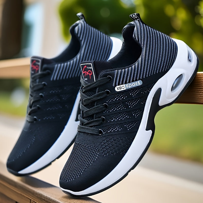 Breathable low top athletic sneakers for men with PVC sole and soft fabric upper/inner/insole, ideal for spring/fall season.