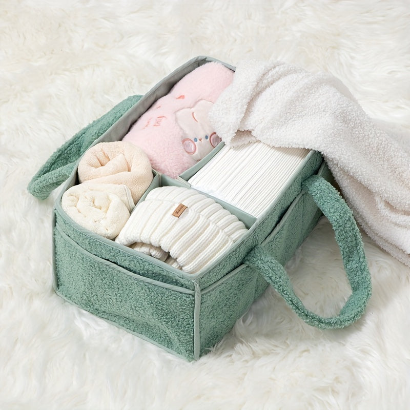 Multifunctional Diaper Caddy Organizer - Great for Changing Table, Kids Storage Bin with Wipes Holder, Ideal Baby Shower Gift, Convenient Nursery and Car Accessory