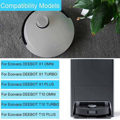 3L Large Capacity Replacement Bags Compatible with Ecovacs Deebot X1 Omni, X1 Plus, T10 Omni, T10 Plus, and T20 Omni X&T Series Robot Vacuum Cleaner.