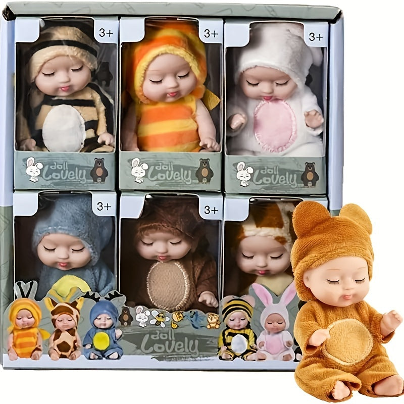 6pc Fairy Princess Doll Set includes 10.92cm Cute Animal Youngsters Dolls in Gift Box - Ideal for Birthdays, Holidays & Easter