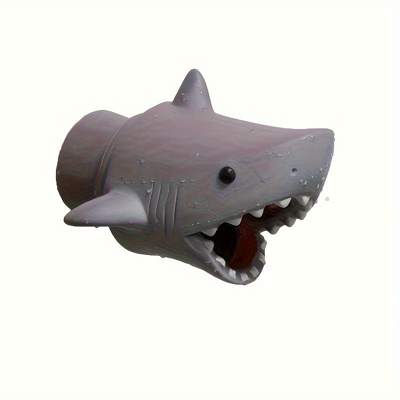 Cute shark and dolphin faucet extender for easy and durable access for kids in the bathroom.