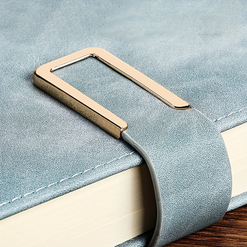 Customized A5 leather notebook with bookmark - Ideal for business and university use.